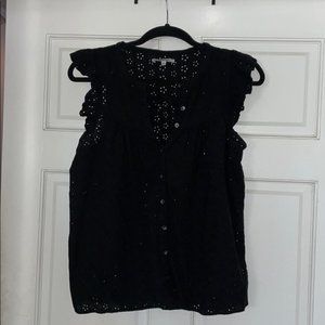 Madewell Sleeveless Eyelet Blouse, S